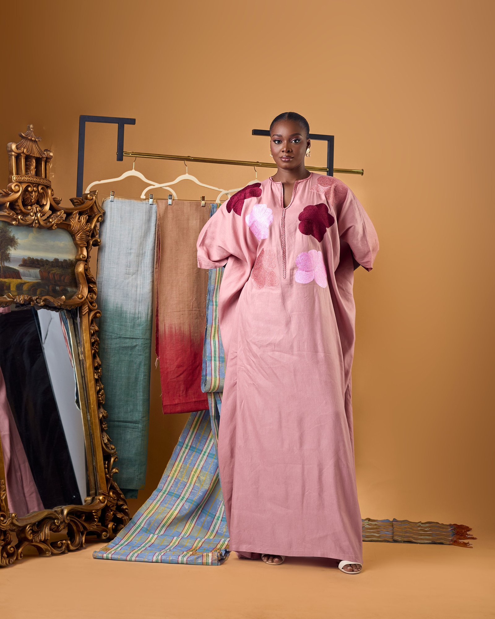 Nabila Sculptural Embroidered Kaftan