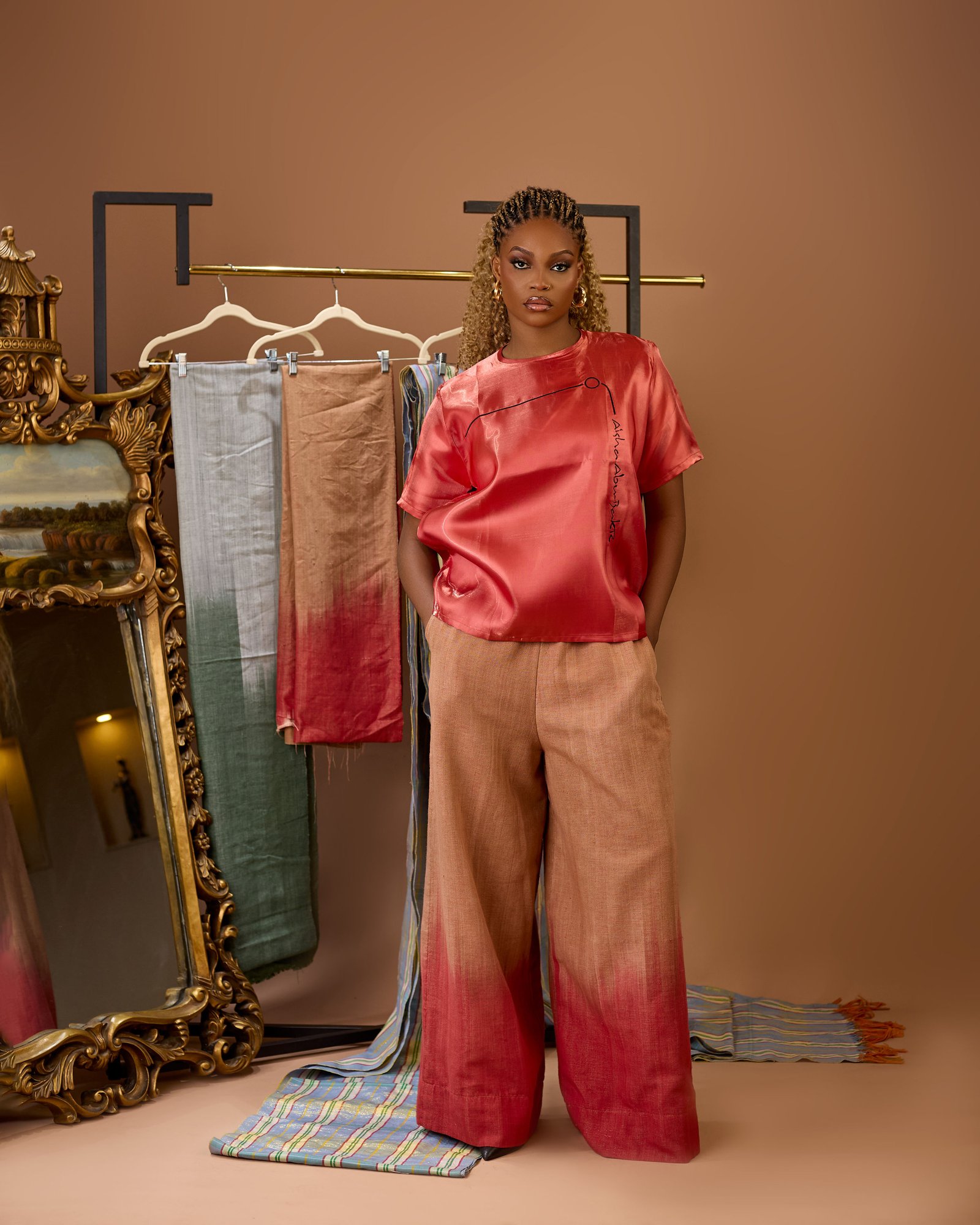 Nura Hand-Dyed Ombré & Lustrous Ensemble