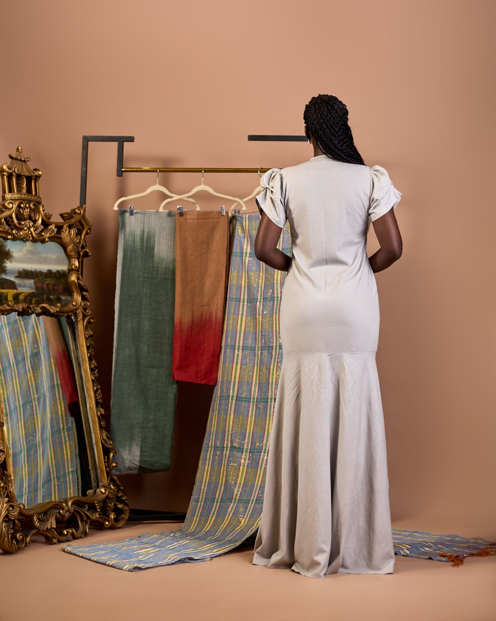 Khadija High-Neck Column Gown