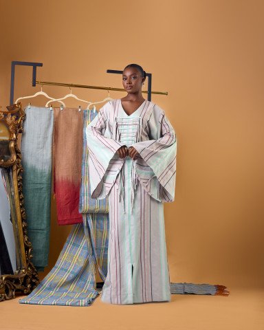 Zenara Architectural Hand-Loomed Tsaki Kaftan